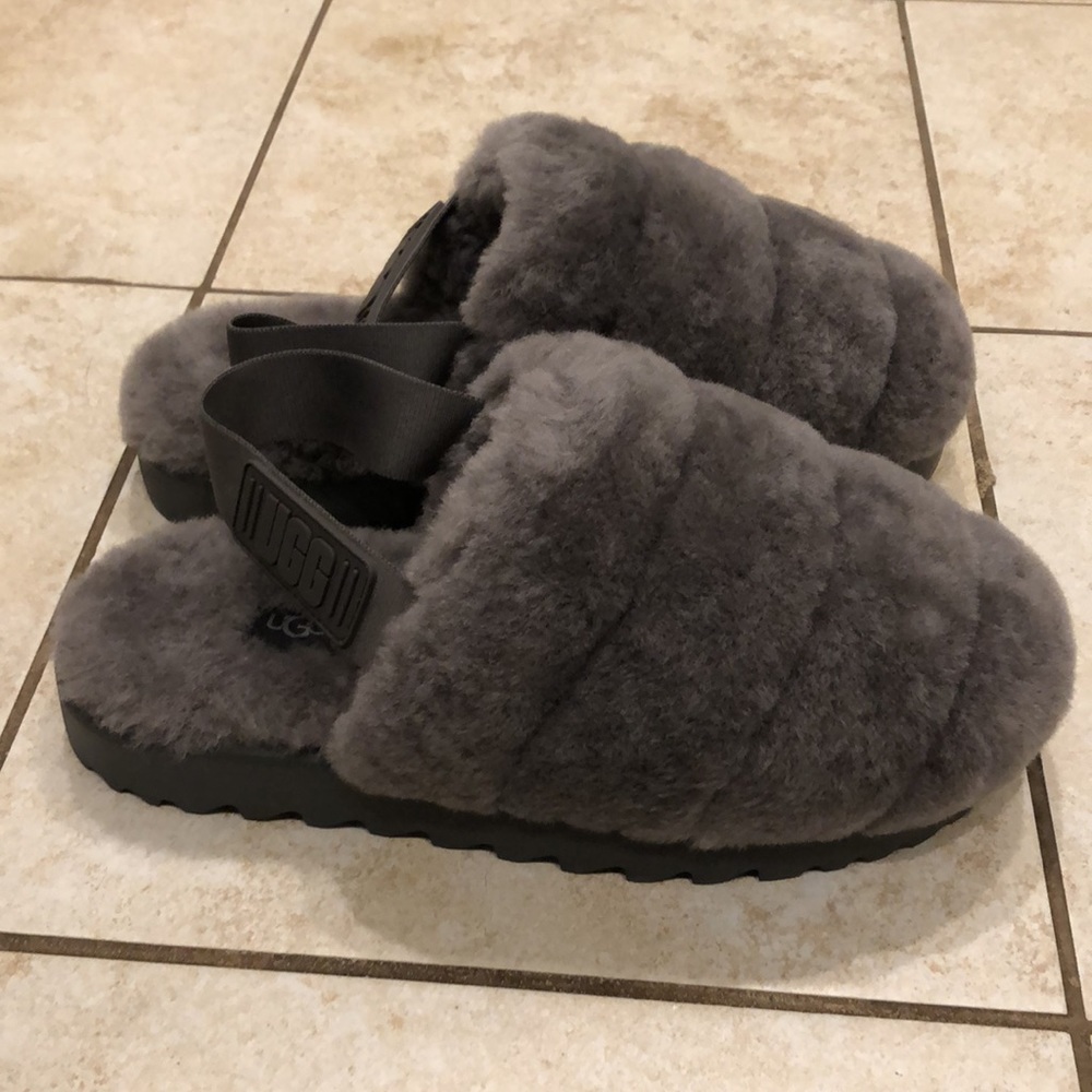 UGG Super Fluff Slippers grey - Picture 2 of 14